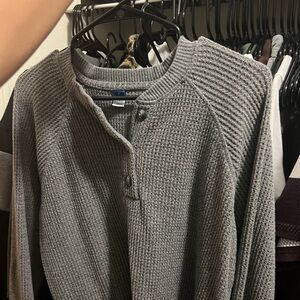 Old Navy Gray Textured Crop Top